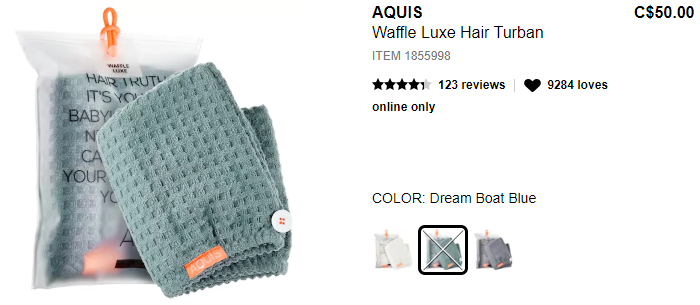 Aquis - Waffle Luxe Hair Turban